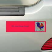 Gamecock: Impressionist Rooster Bumpersticker (Op auto)