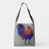 Gamecock: Impressionist Rooster Crossbody Tas (Achterkant)