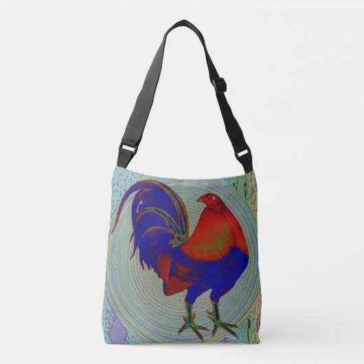 Gamecock: Impressionist Rooster Crossbody Tas (Voorkant)
