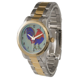 Gamecock: Impressionist Rooster Horloge