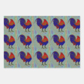 Gamecock:  Impressionist Rooster Inpakpapier Vel (Voorkant 3)