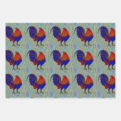Gamecock:  Impressionist Rooster Inpakpapier Vel (Voorkant 2)