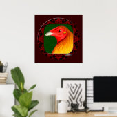 Gamecock ingelijst poster (Thuiskantoor)