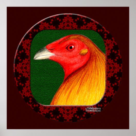 Gamecock ingelijst poster (Voorkant)