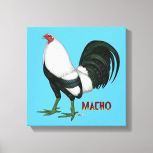 Gamecock Macho Duckwing Canvas Afdruk