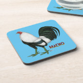 Gamecock Macho Duckwing Drankjes Onderzetter (Linkerzijde)