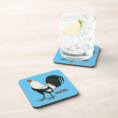 Gamecock Macho Duckwing Drankjes Onderzetter (Rechterzijde)