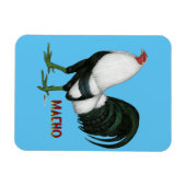 Gamecock Macho Duckwing Magneet (Horizontaal)