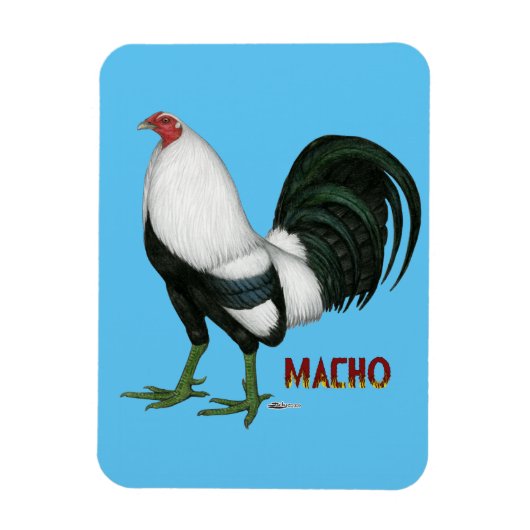 Gamecock Macho Duckwing Magneet (Verticaal)
