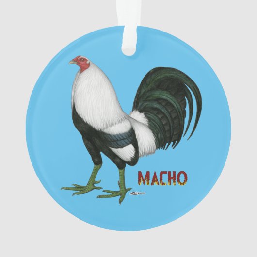 Gamecock Macho Duckwing Ornament (achterkant)