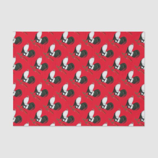 Gamecock Macho Duckwing Tissuepapier (Voorkant)