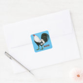 Gamecock Macho Duckwing Vierkante Sticker (Envelop)