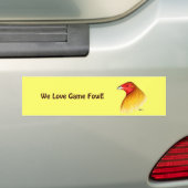 Gamecock ongedubbeld bumpersticker (Op auto)