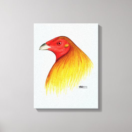 Gamecock ongedubbeld canvas afdruk (Voorkant)