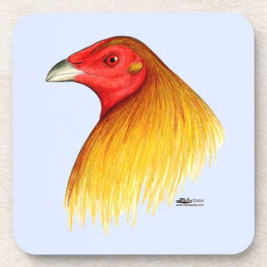 Gamecock Ontwied Drankjes Onderzetter (Voorkant)