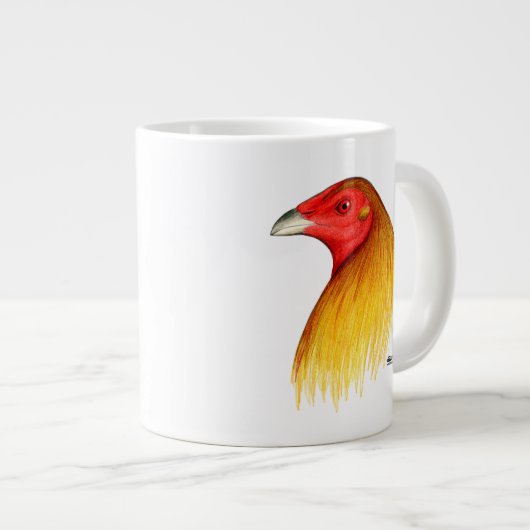 Gamecock Ontwied Grote Koffiekop (Voorkant rechts)