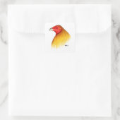 Gamecock Ontwied Vierkante Sticker (Tas)