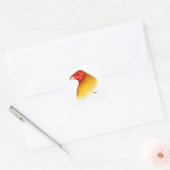 Gamecock Ontwied Vierkante Sticker (Envelop)