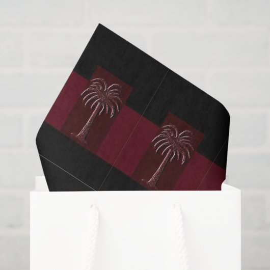 Gamecock Palmboom Inpakpapier Ontwerp 1 Tissuepapier (Cadeauzakje)