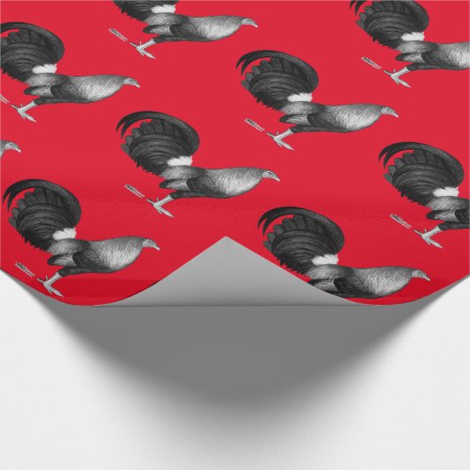 Gamecock Red Hatch Cadeaupapier (Hoek)