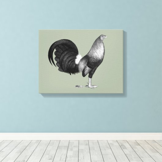 Gamecock Red Hatch Canvas Afdruk (Insitu (Houten vloer))