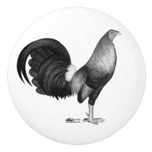 Gamecock Red Hatch Keramische Knop
