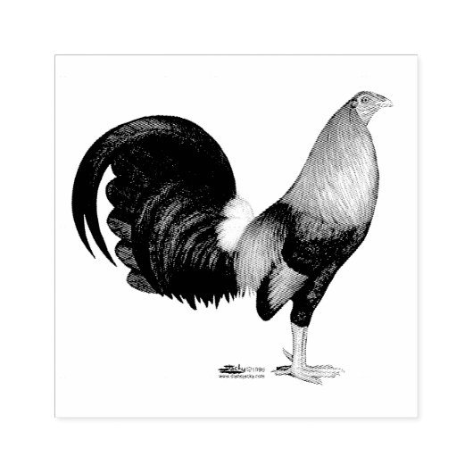 Gamecock Red Hatch Rubberstempel (Afrduk)