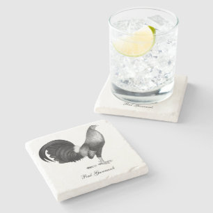 Gamecock Red Hatch Stenen Onderzetter