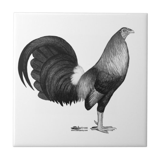Gamecock Red Hatch Tegeltje (Voorkant)