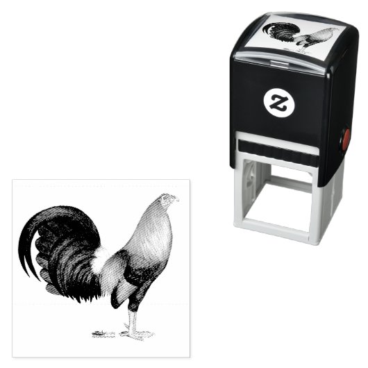 Gamecock Red Hatch Zelfinktende Stempel (In situ)