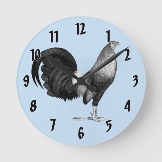 Gamecock Rode Kuiken Ronde Klok (Voorkant)