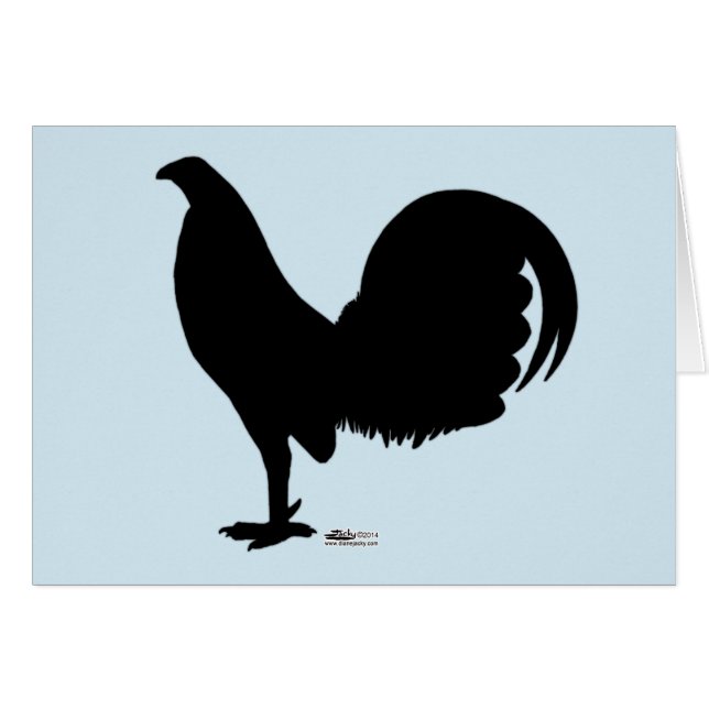 Gamecock Rooster Silhouette (Voorkant Horizontaal)