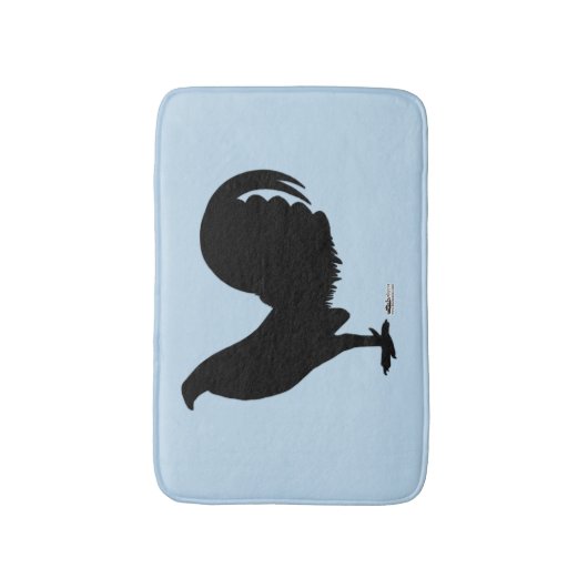 Gamecock Rooster Silhouette Badmat (Voorkant Verticaal)