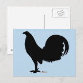 Gamecock Rooster Silhouette Briefkaart (Voorkant / Achterkant)