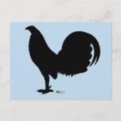 Gamecock Rooster Silhouette Briefkaart (Voorkant)