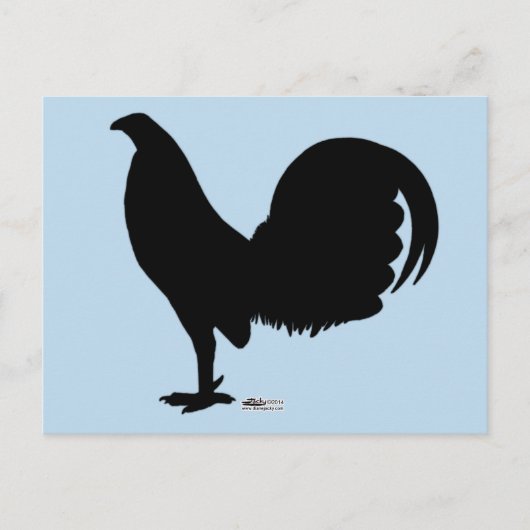Gamecock Rooster Silhouette Briefkaart (Voorkant)