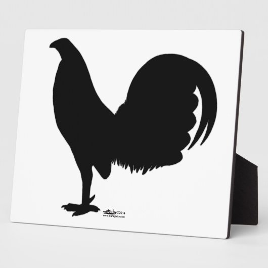 Gamecock Rooster Silhouette Fotoplaat (Zijkant)