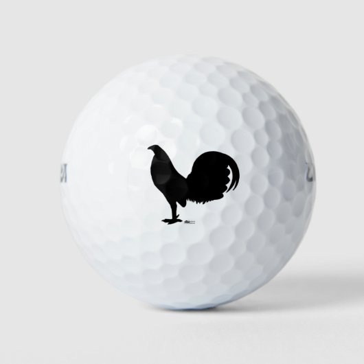 Gamecock Rooster Silhouette Golfballen (Voorkant)