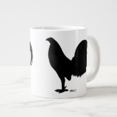Gamecock Rooster Silhouette Grote Koffiekop (Voorkant rechts)