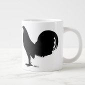 Gamecock Rooster Silhouette Grote Koffiekop (Rechts)