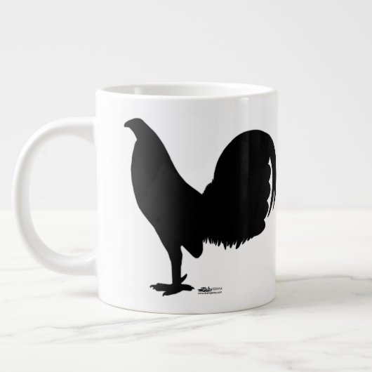 Gamecock Rooster Silhouette Grote Koffiekop (Links)