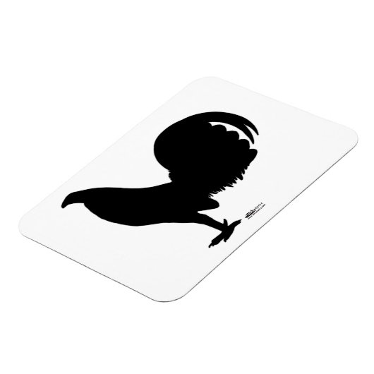 Gamecock Rooster Silhouette Magneet (Linkerzijde)