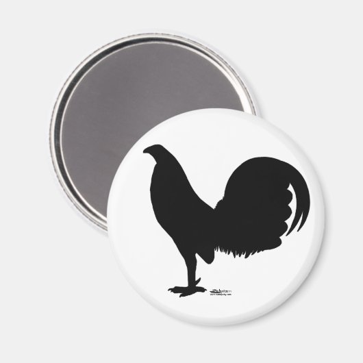 Gamecock Rooster Silhouette Magneet (Voorkant / Achterkant)