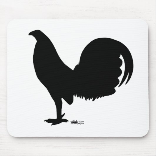 Gamecock Rooster Silhouette Muismat (Voorkant)