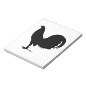 Gamecock Rooster Silhouette Notitieblok (Linkerzijde)