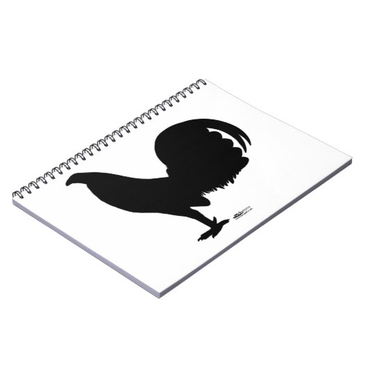Gamecock Rooster Silhouette Notitieboek (Linkerzijde)