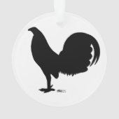 Gamecock Rooster Silhouette Ornament (achterkant)