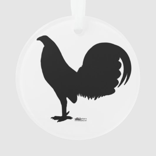 Gamecock Rooster Silhouette Ornament (achterkant)