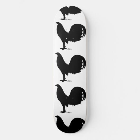 Gamecock Rooster Silhouette Persoonlijk Skateboard (Voorkant)