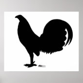 Gamecock Rooster Silhouette Poster (Voorkant)